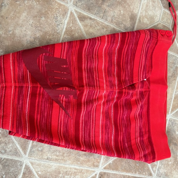 NIKE NICE USED VINTAGE 1994 RETRO MENS FC VENOM RED PINK ORANGE STRIPE SHORTS L - Picture 4 of 11